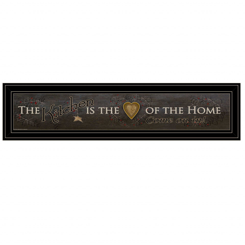Kitchen is the Heart of the Home 12 Black Framed Print Kitchen Wall Art - Homeroots - Flyclothing LLC