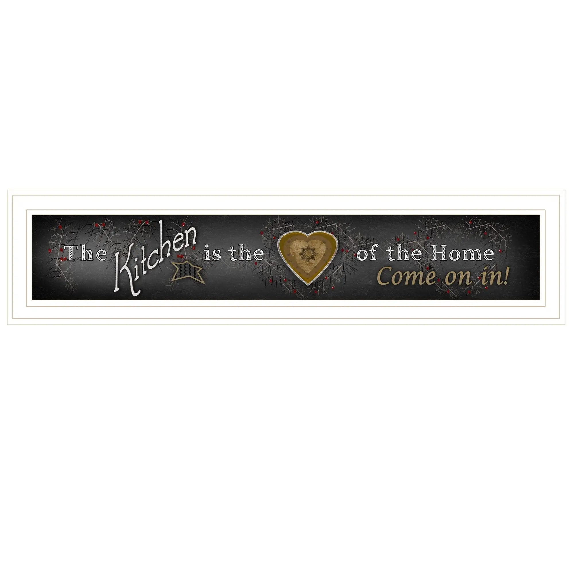 Chalkboard Kitchen 1 White Framed Print Kitchen Wall Art - Homeroots - Flyclothing LLC
