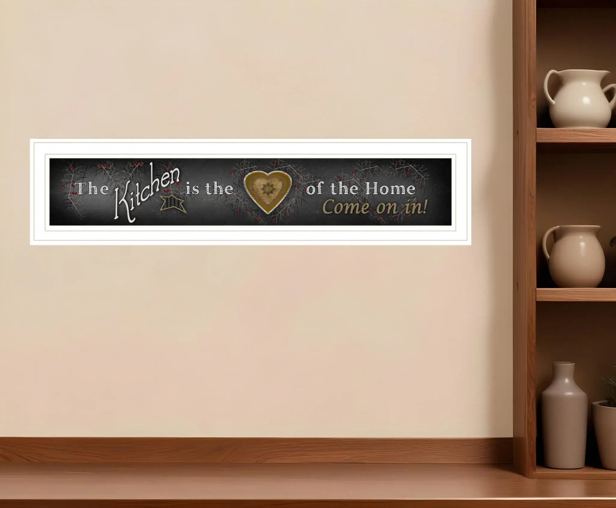 Chalkboard Kitchen 1 White Framed Print Kitchen Wall Art - Homeroots - Flyclothing LLC