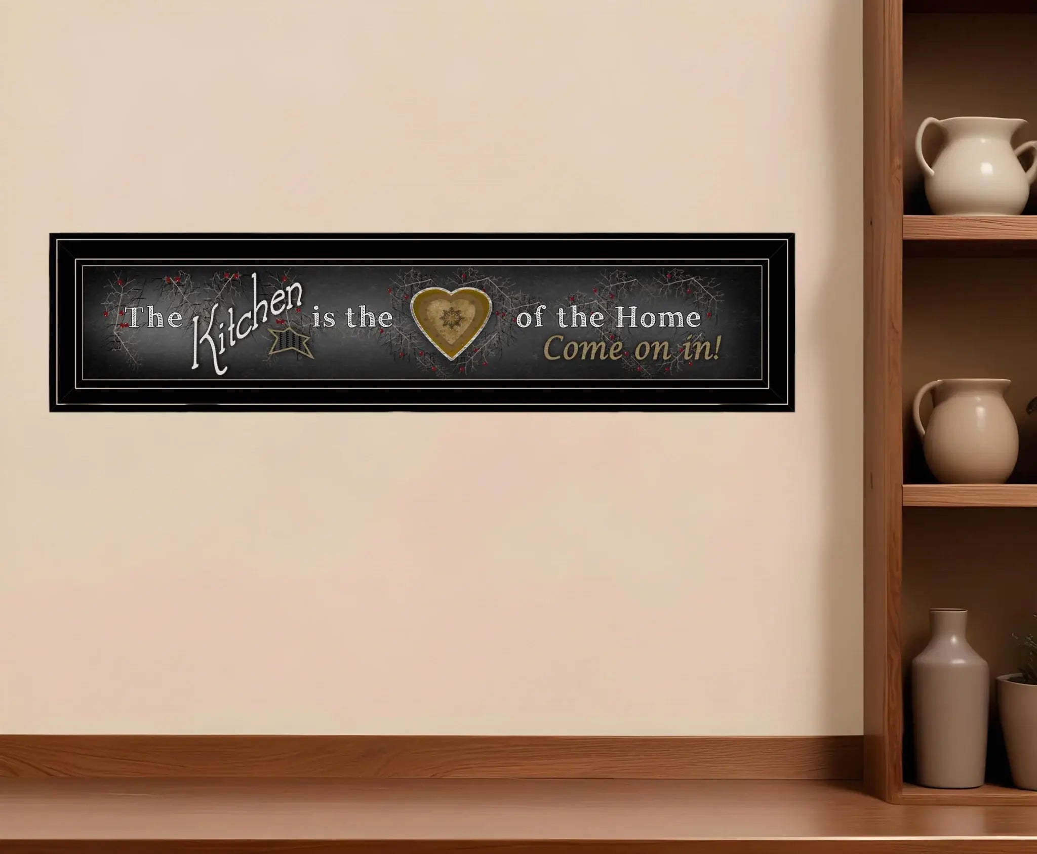 Chalkboard Kitchen 2 Black Framed Print Kitchen Wall Art - Homeroots - Flyclothing LLC