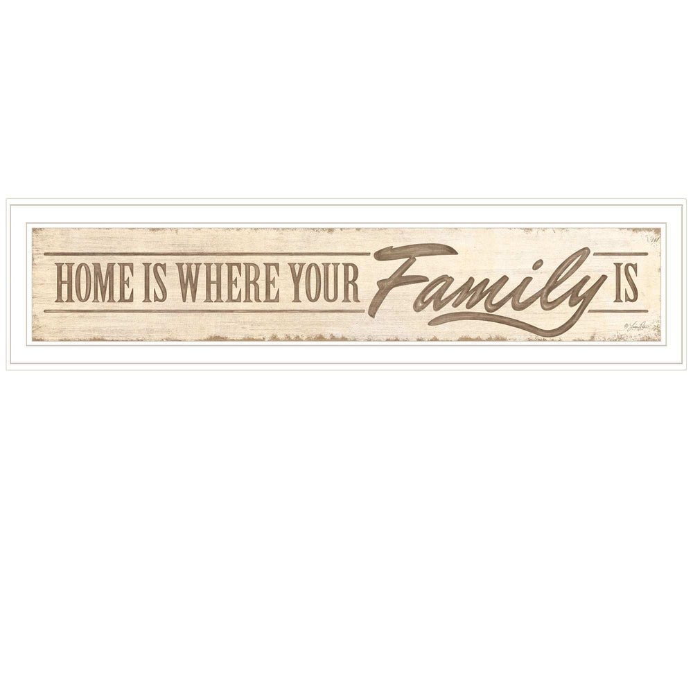 Home Is? 3 White Framed Print Wall Art - Homeroots - Flyclothing LLC