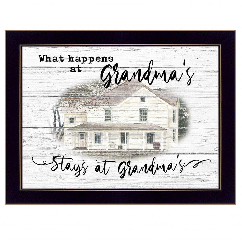 Stays at Grandmas 1 Black Framed Print Wall Art - Homeroots - Flyclothing LLC