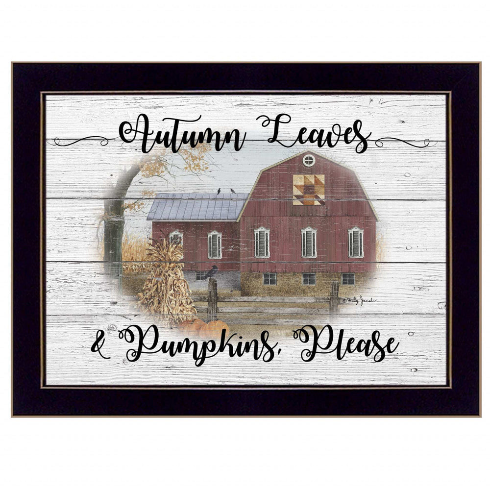 Autumn Leaves 1 Black Framed Print Wall Art - Homeroots - Flyclothing LLC