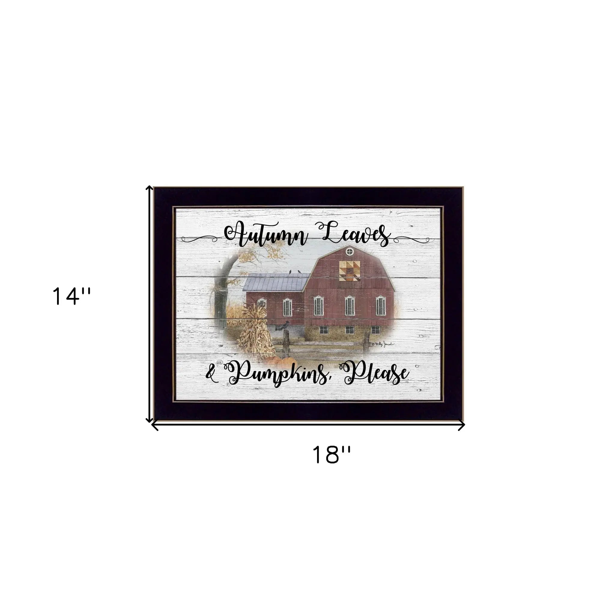 Autumn Leaves 1 Black Framed Print Wall Art - Homeroots - Flyclothing LLC