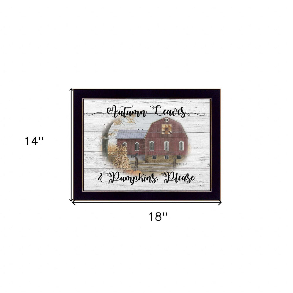 Autumn Leaves 1 Black Framed Print Wall Art - Homeroots - Flyclothing LLC