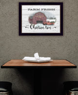 Farm Fresh Christmas Trees 1 Black Framed Print Wall Art - Homeroots - Flyclothing LLC