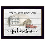 Ill be home for Christmas 1 Black Framed Print Wall Art - Homeroots - Flyclothing LLC