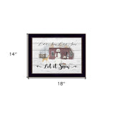 Let It Snow 1 Black Framed Print Wall Art - Homeroots - Flyclothing LLC