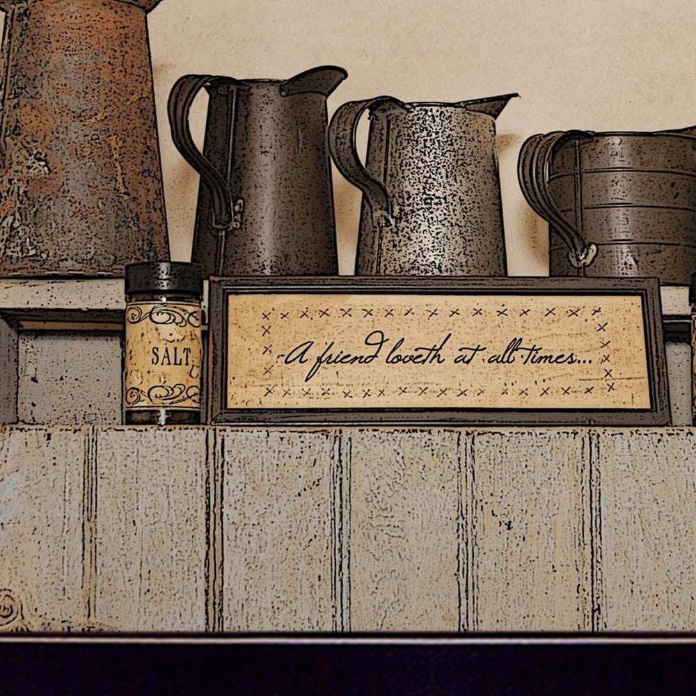 A Friend Loveth at All Time 1 Black Framed Print Wall Art - Homeroots - Flyclothing LLC