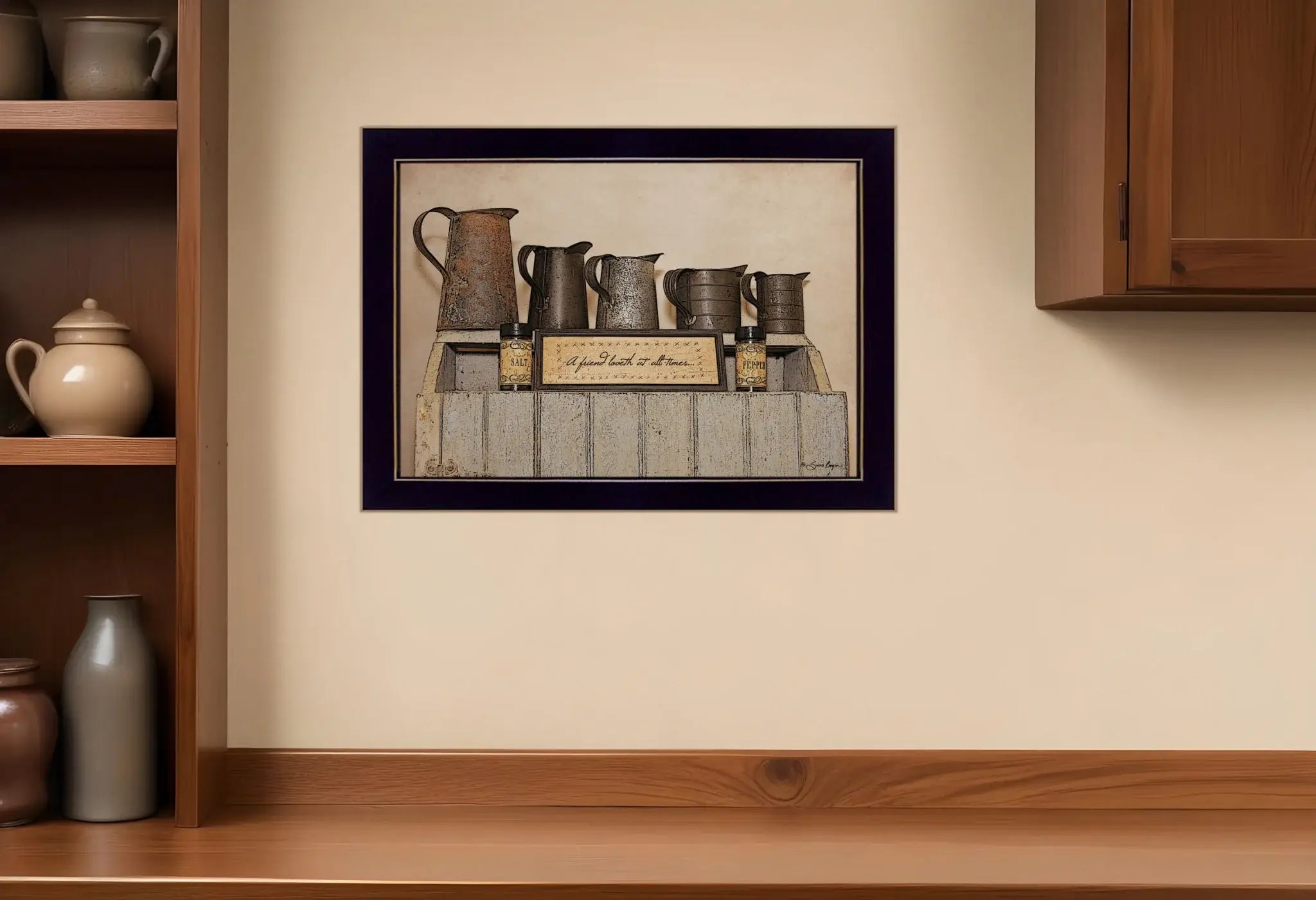 A Friend Loveth at All Time 1 Black Framed Print Wall Art - Homeroots - Flyclothing LLC