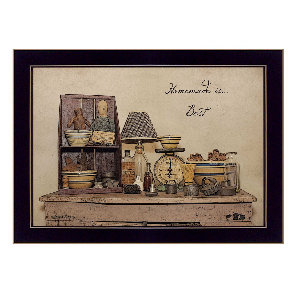 Homemade is Best 1 Black Framed Print Kitchen Wall Art - Homeroots - Flyclothing LLC
