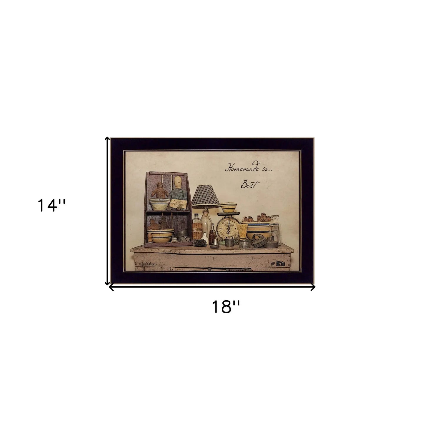 Homemade is Best 1 Black Framed Print Kitchen Wall Art - Homeroots - Flyclothing LLC