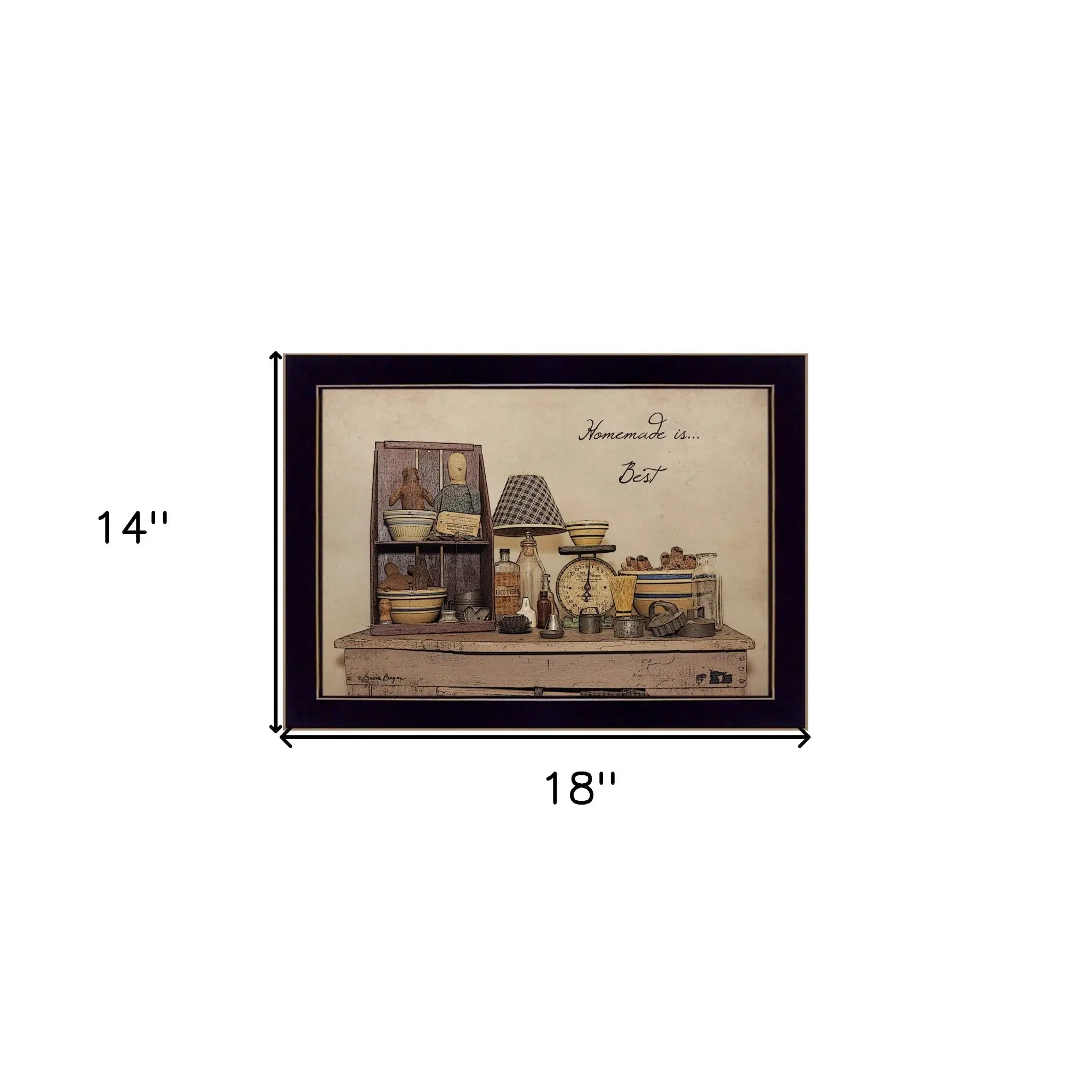 Homemade is Best 1 Black Framed Print Kitchen Wall Art - Homeroots - Flyclothing LLC