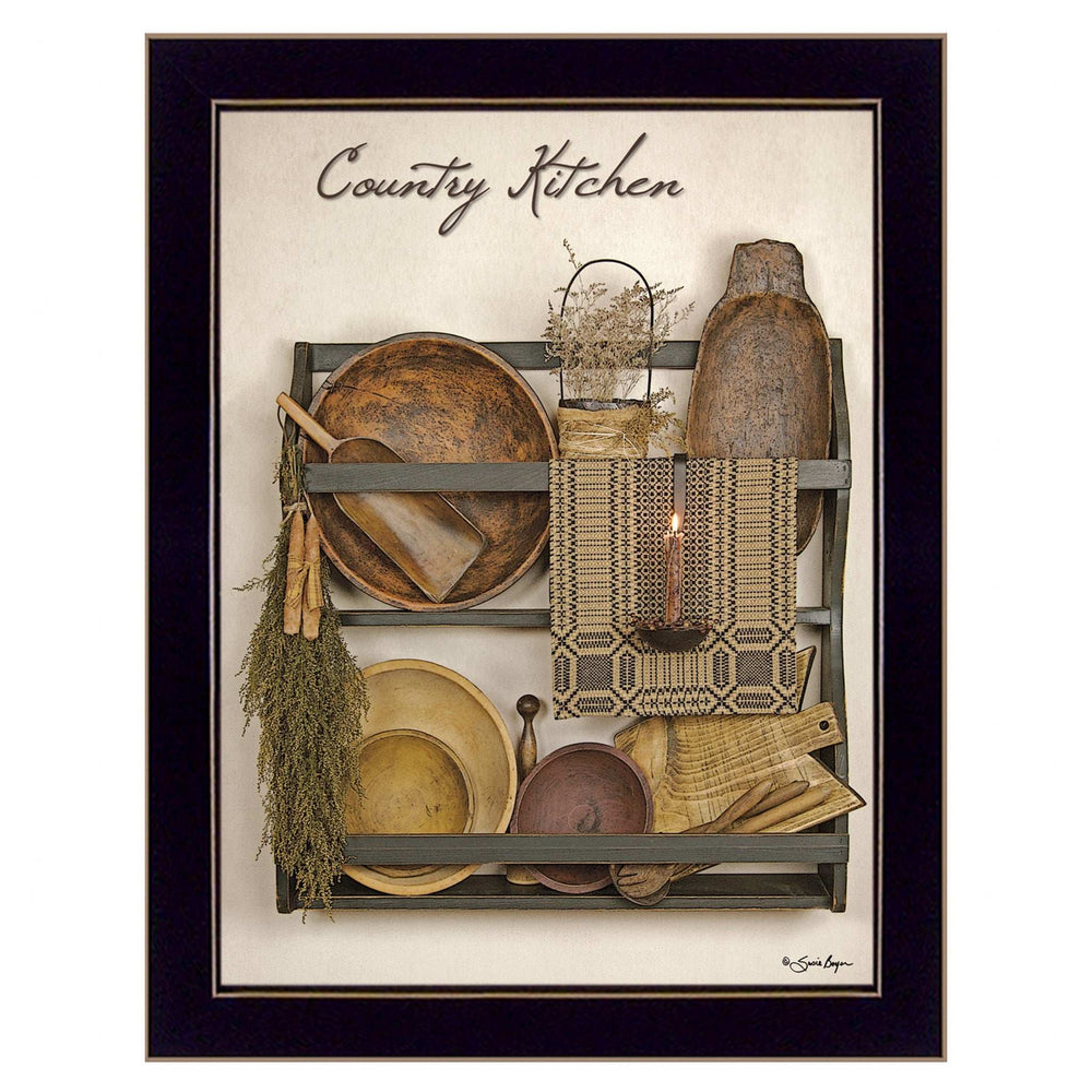 Country Kitchen 8 Black Framed Print Kitchen Wall Art - Homeroots - Flyclothing LLC