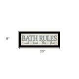 Bath Rules 3 Black Framed Print Bathroom Wall Art - Homeroots - Flyclothing LLC