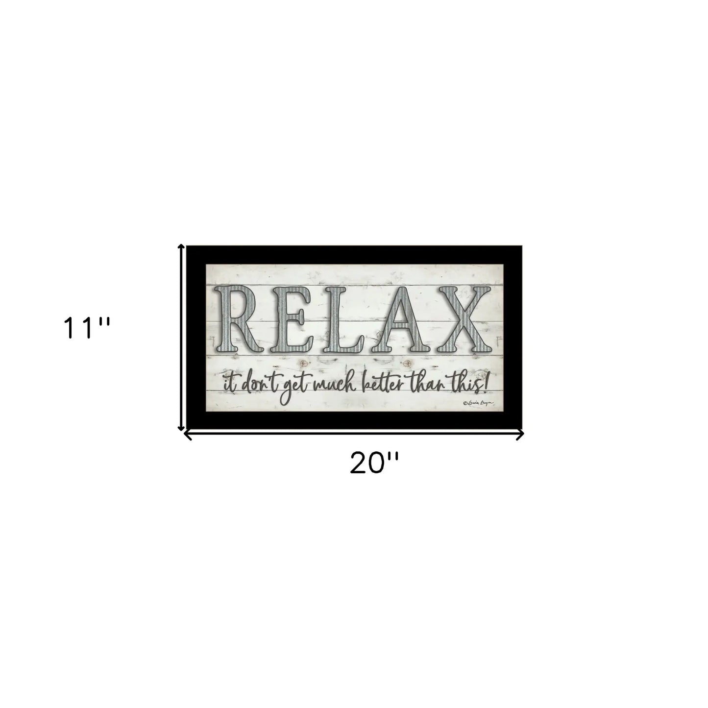 Relax 2 Black Framed Print Bathroom Wall Art - Homeroots - Flyclothing LLC