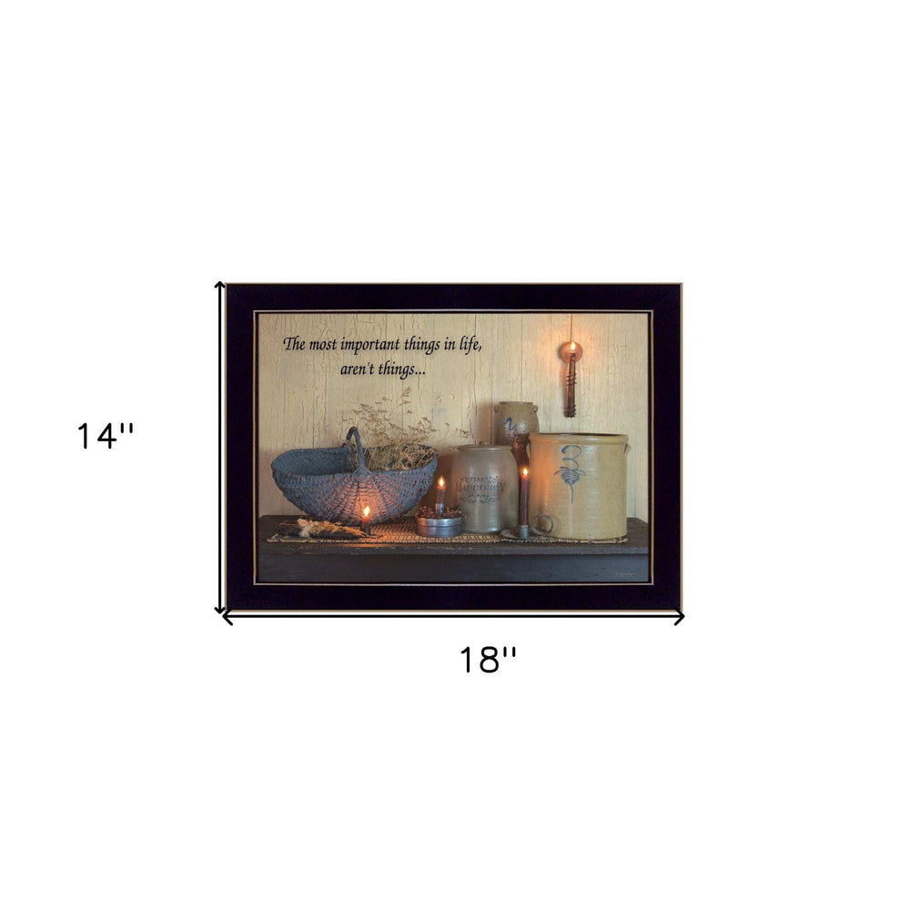 The Most Important Things 1 Black Framed Print Wall Art - Homeroots - Flyclothing LLC