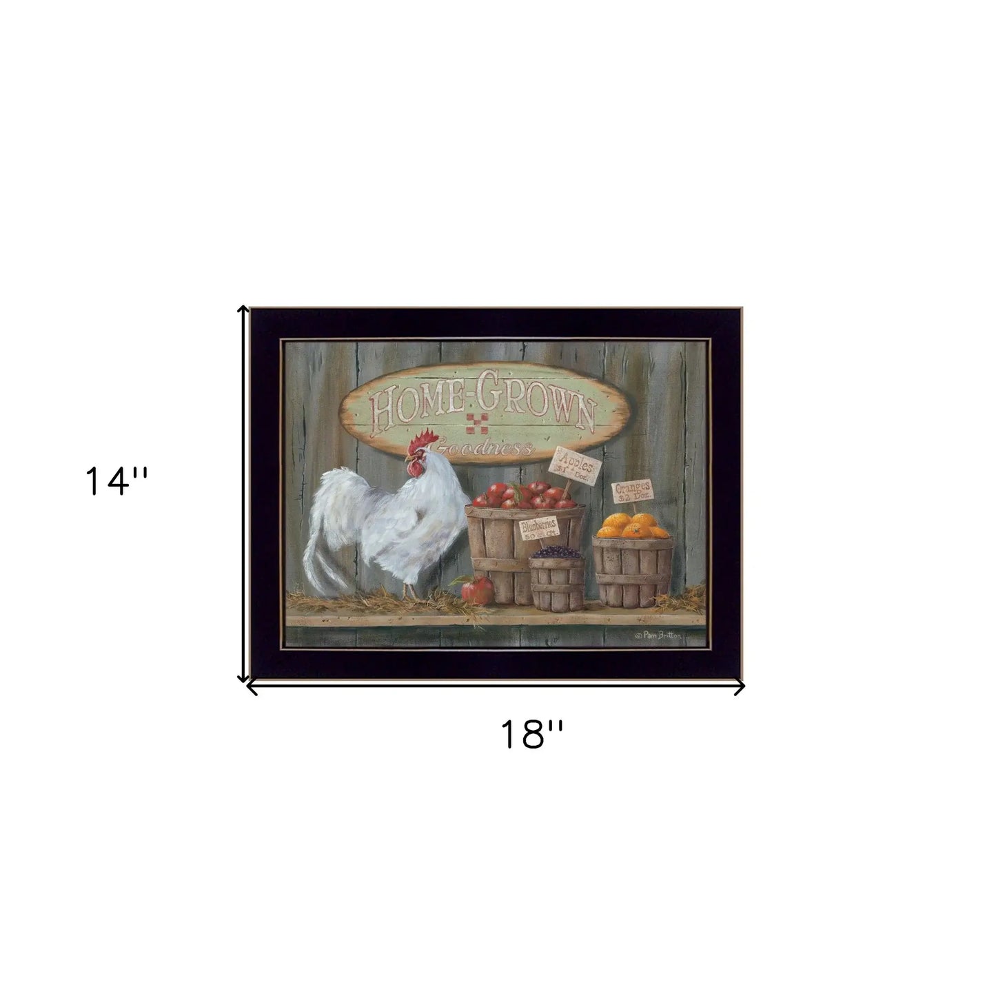 Home Grown 1 Black Framed Print Wall Art - Homeroots - Flyclothing LLC