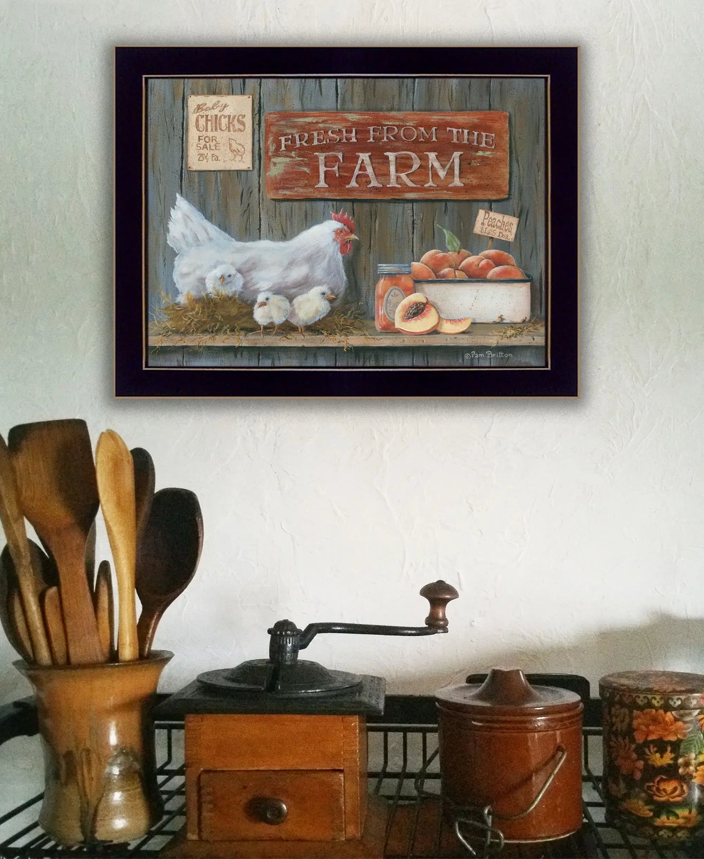 Fresh from the Farm 1 Black Framed Print Wall Art - Homeroots - Flyclothing LLC
