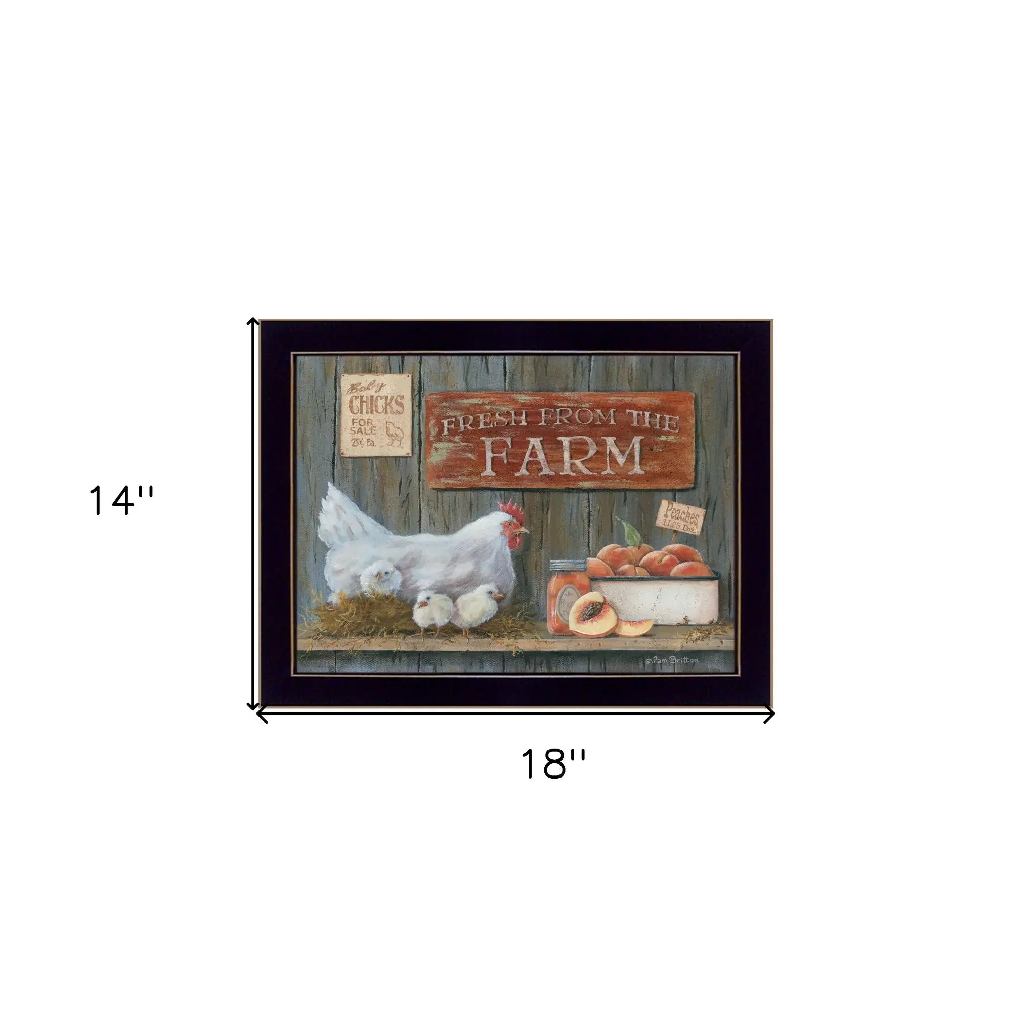 Fresh from the Farm 1 Black Framed Print Wall Art - Homeroots - Flyclothing LLC