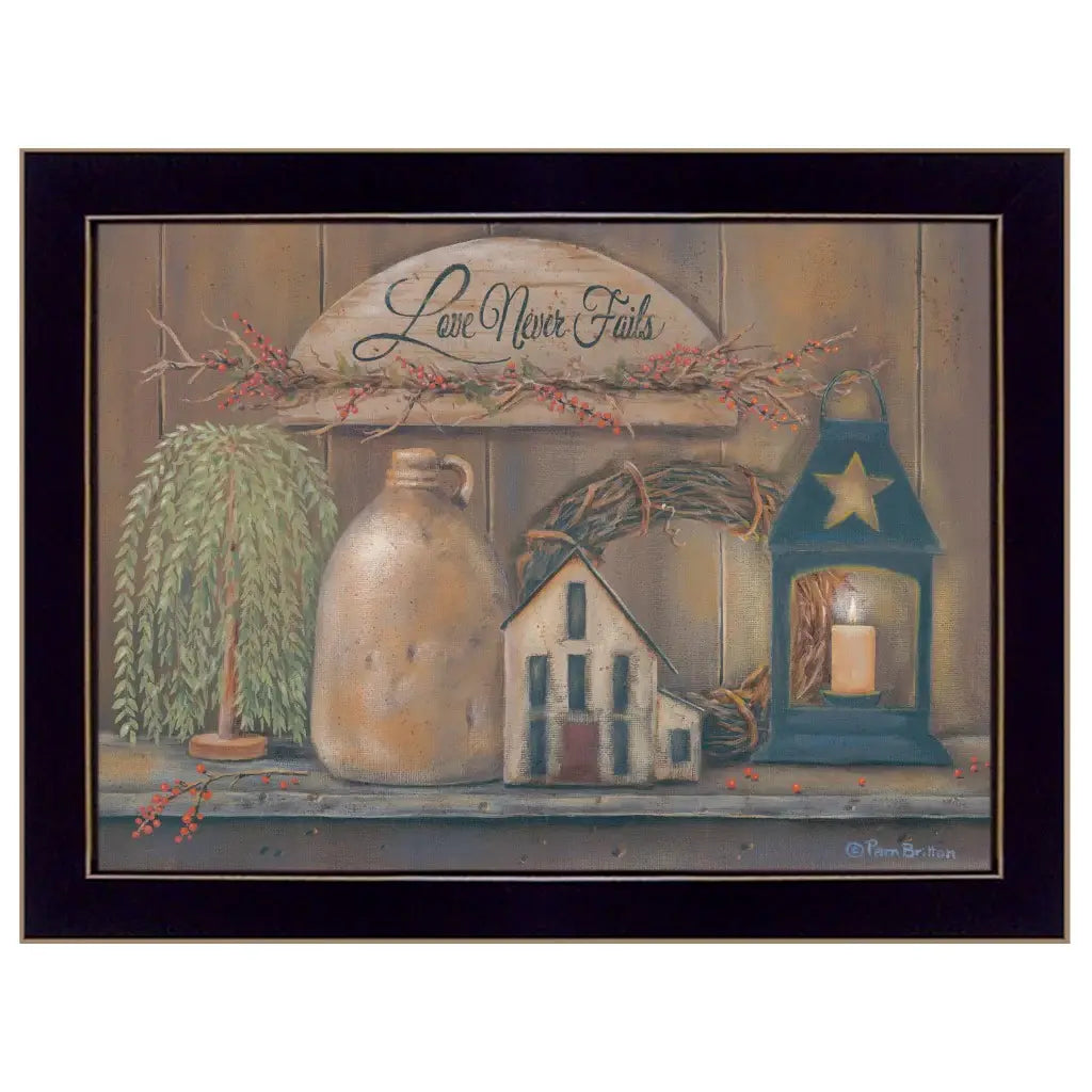Love Never Fails 4 Black Framed Print Wall Art - Homeroots - Flyclothing LLC