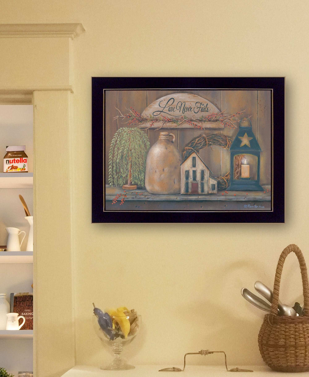 Love Never Fails 4 Black Framed Print Wall Art - Homeroots - Flyclothing LLC