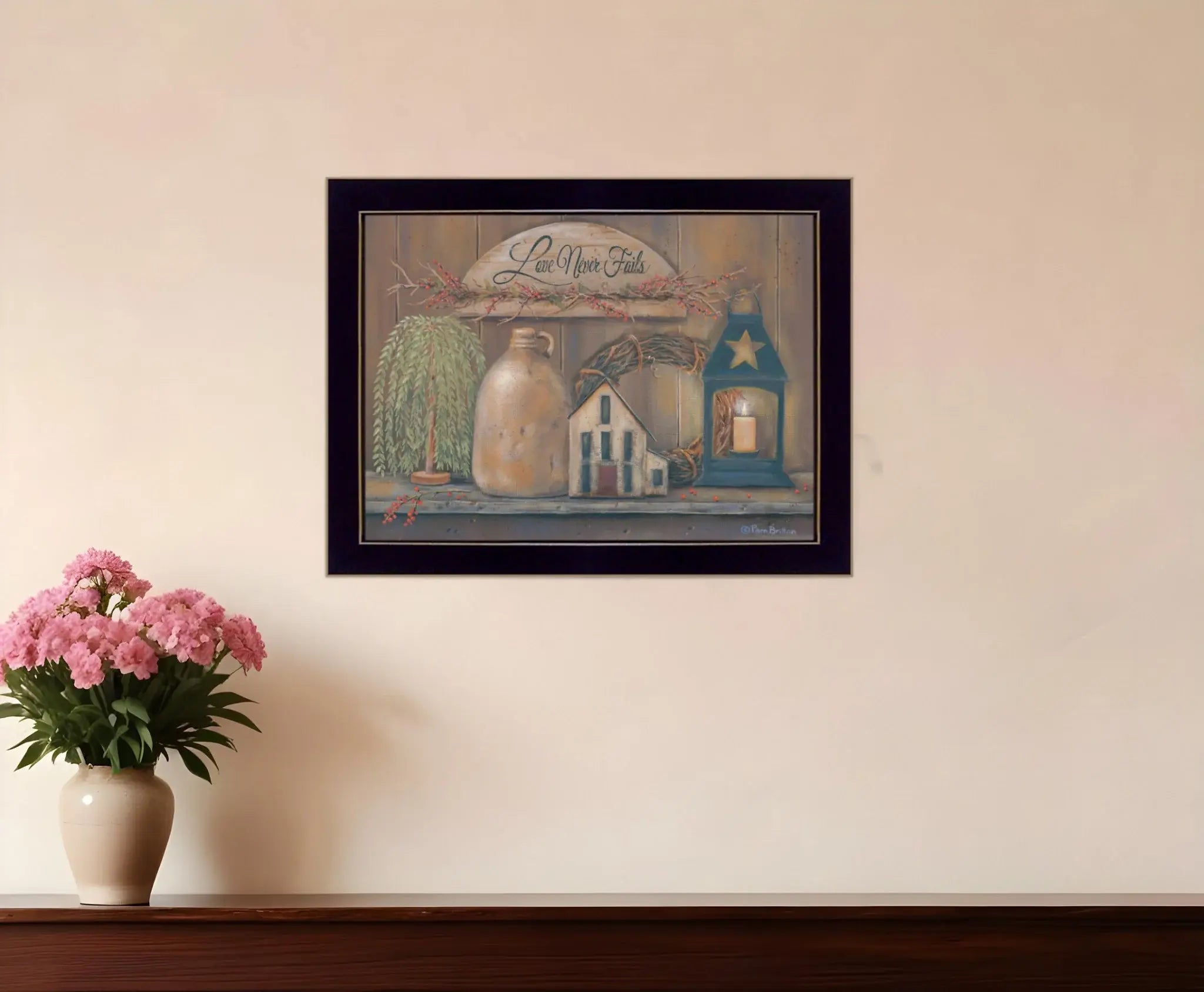 Love Never Fails 4 Black Framed Print Wall Art - Homeroots - Flyclothing LLC