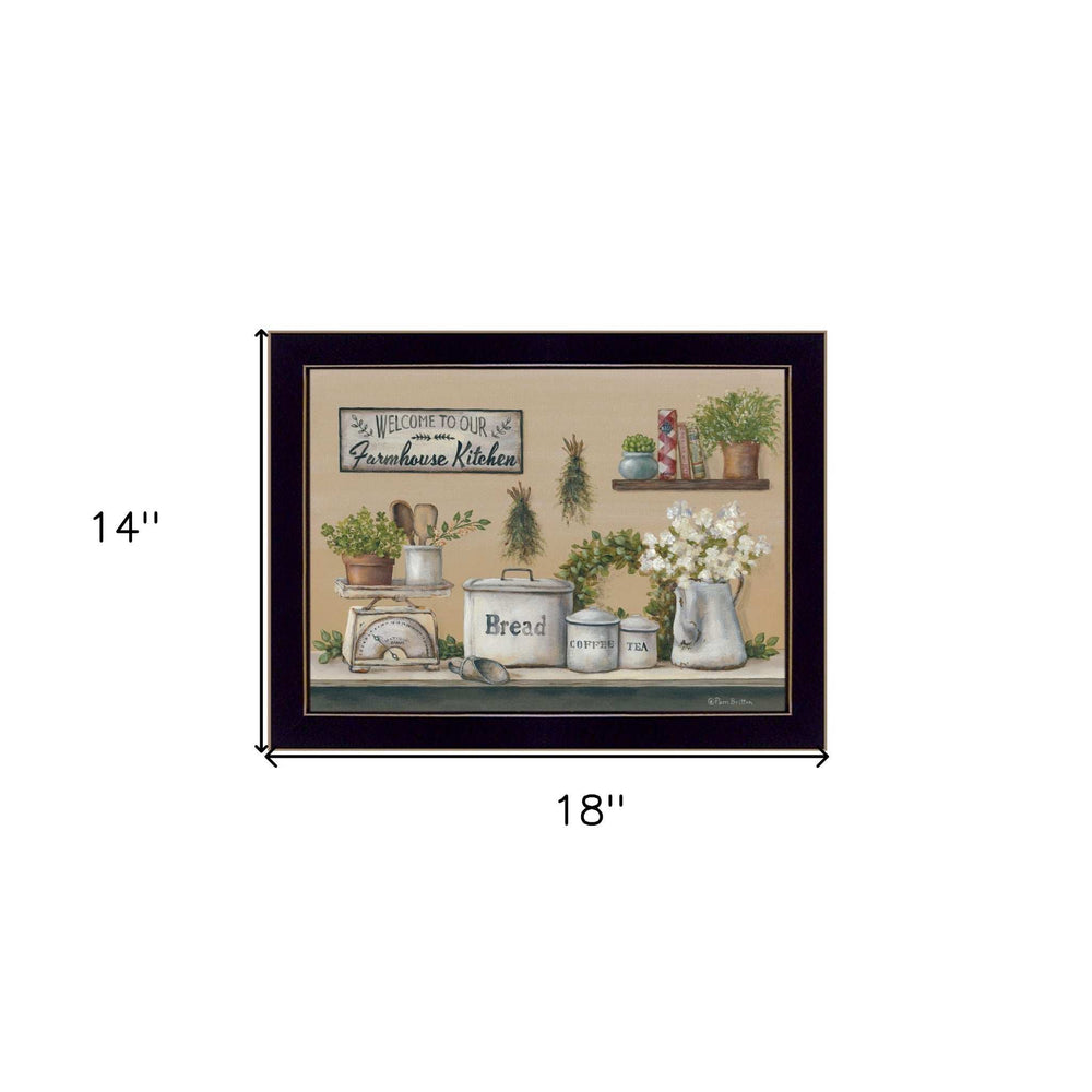 Garden Farmhouse Kitchen Black Framed Print Kitchen Wall Art - Homeroots - Flyclothing LLC