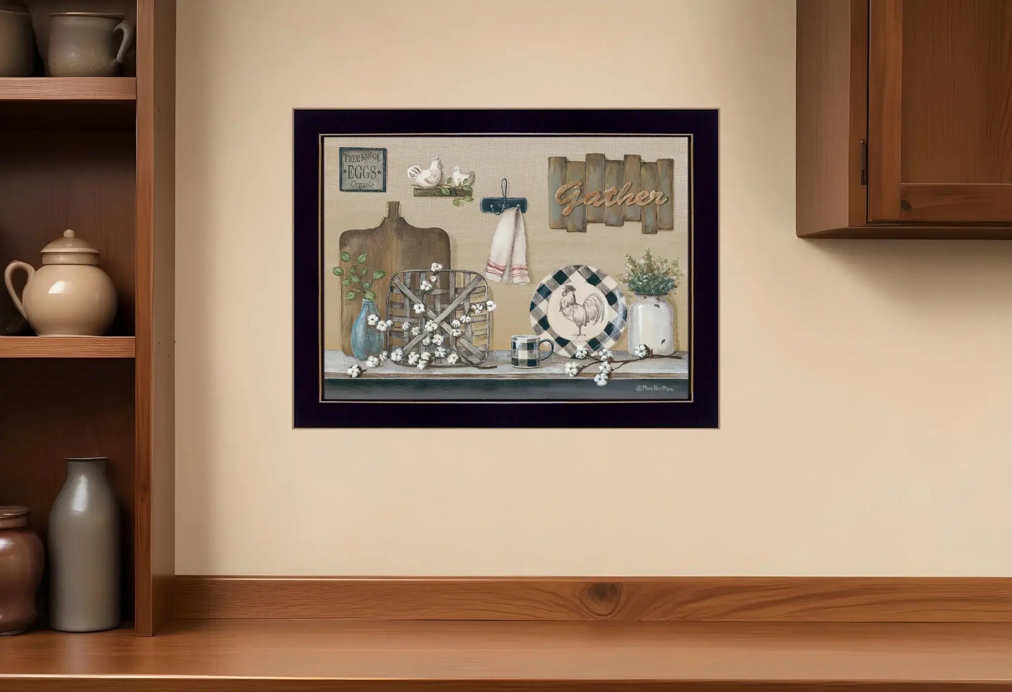 Farmhouse Kitchen Black Framed Print Kitchen Wall Art - Homeroots - Flyclothing LLC
