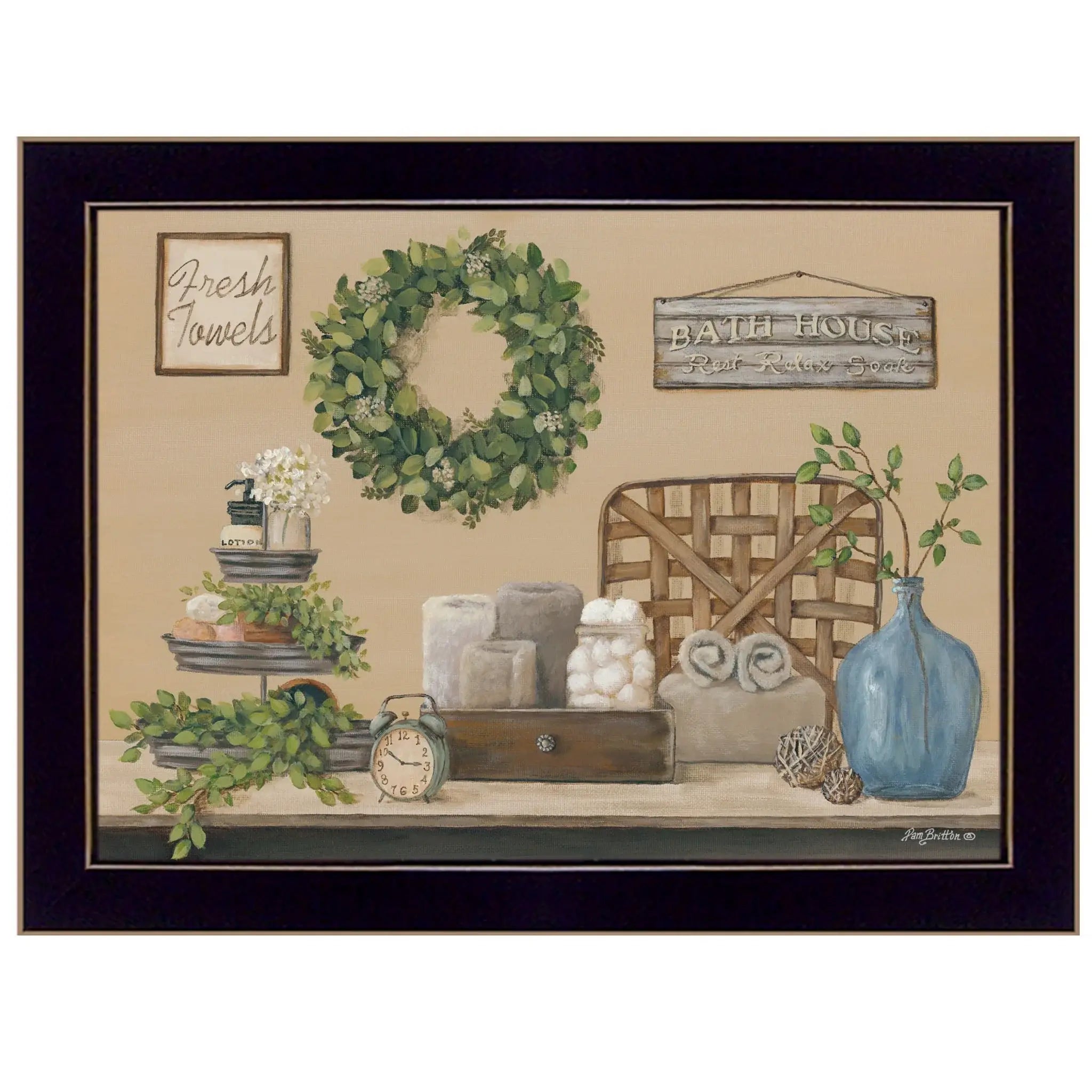 Farmhouse Bath I 1 Black Framed Print Bathroom Wall Art - Homeroots - Flyclothing LLC