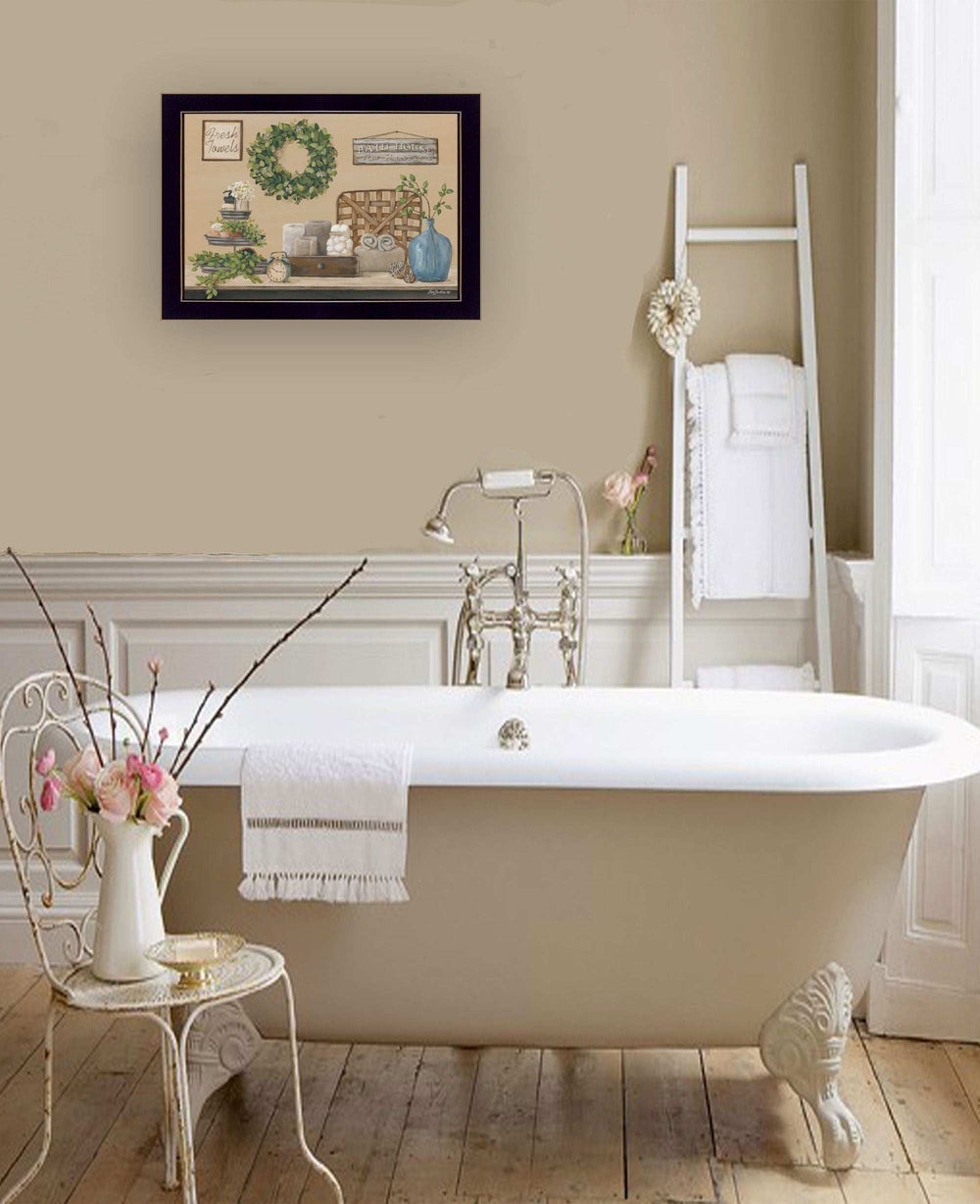 Farmhouse Bath I 1 Black Framed Print Bathroom Wall Art - Homeroots - Flyclothing LLC