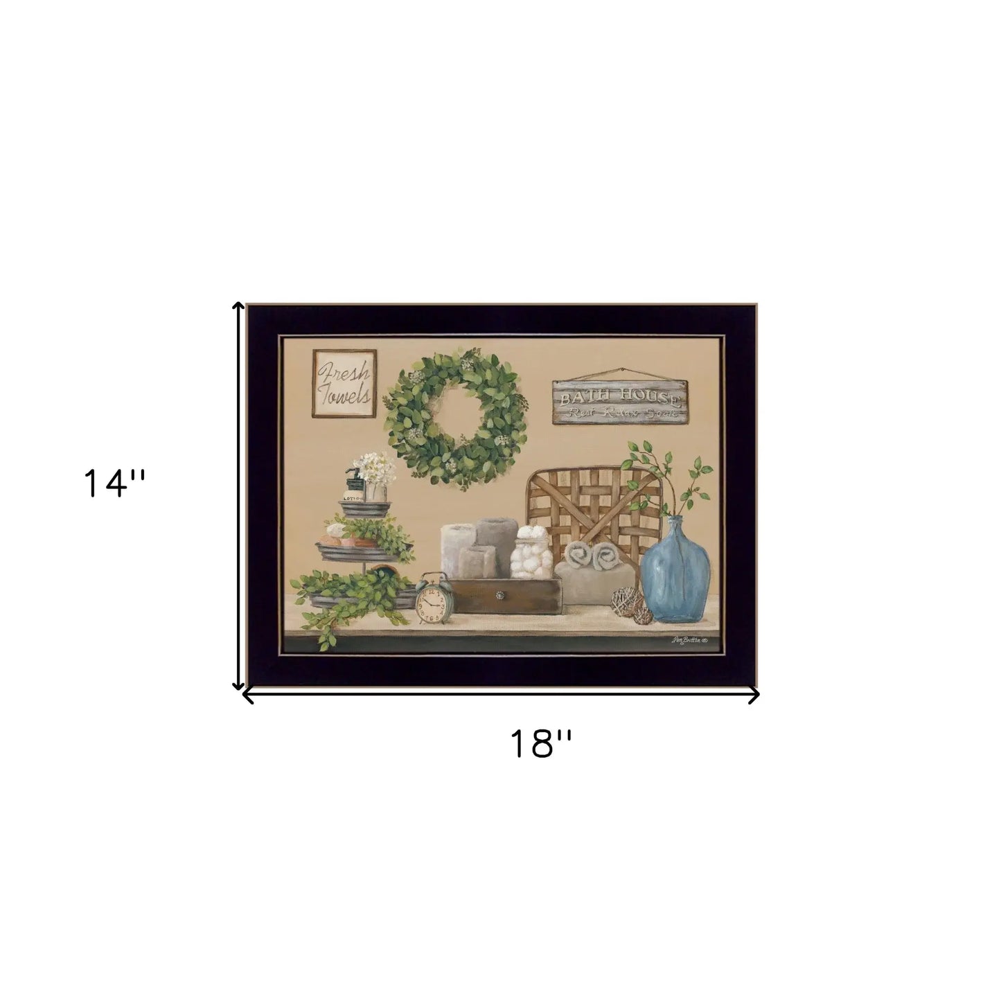Farmhouse Bath I 1 Black Framed Print Bathroom Wall Art - Homeroots - Flyclothing LLC