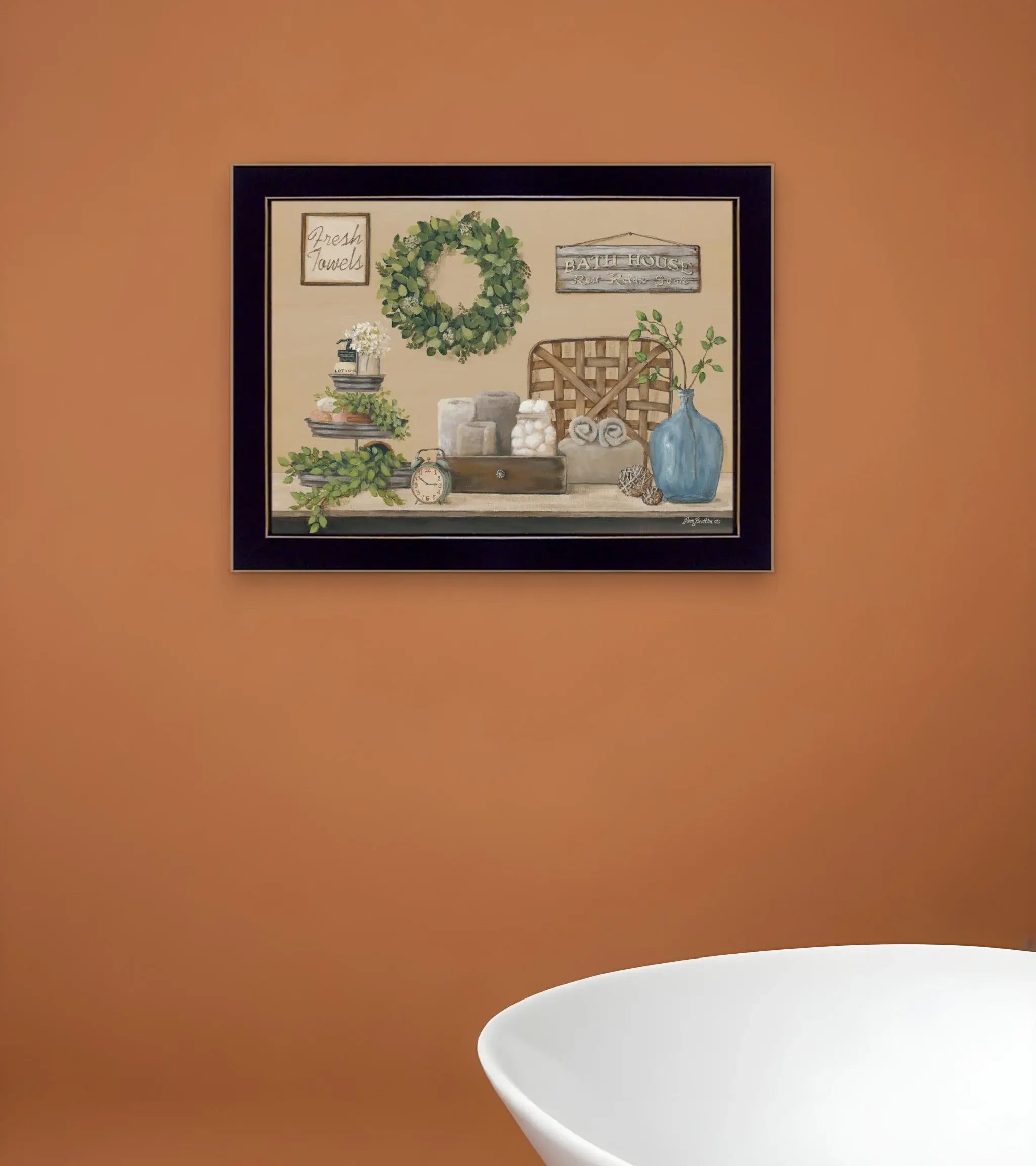Farmhouse Bath I 1 Black Framed Print Bathroom Wall Art - Homeroots - Flyclothing LLC