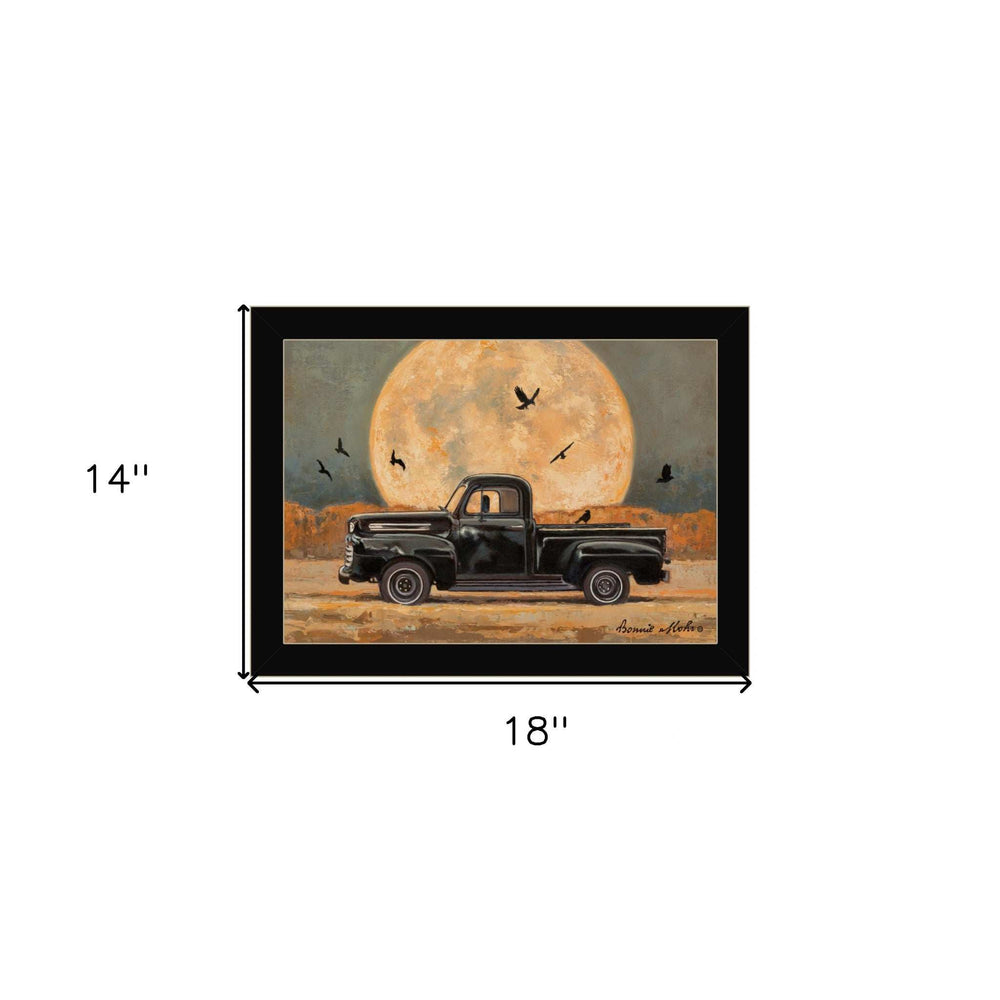 Harvest Moon 1 Black Framed Print Kitchen Wall Art - Homeroots - Flyclothing LLC