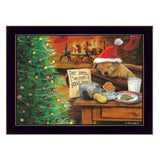 Christmas Eve Puppy Black Framed Print Wall Art - Homeroots - Flyclothing LLC