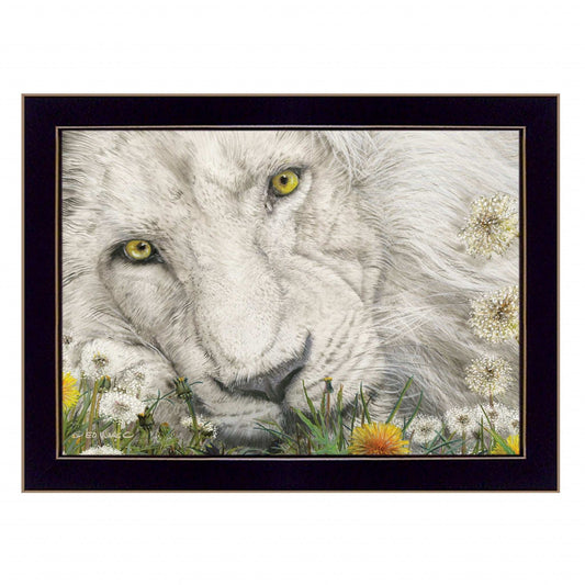 Dandy Lion 1 Black Framed Print Wall Art - Homeroots - Flyclothing LLC