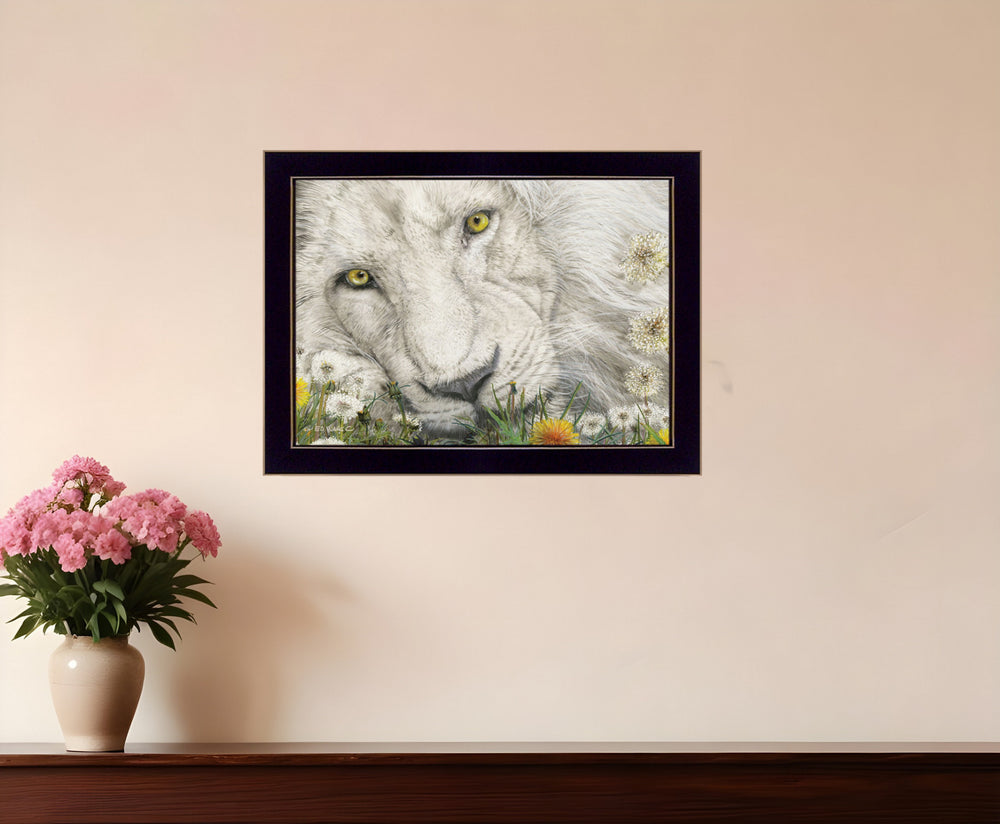 Dandy Lion 1 Black Framed Print Wall Art - Homeroots
