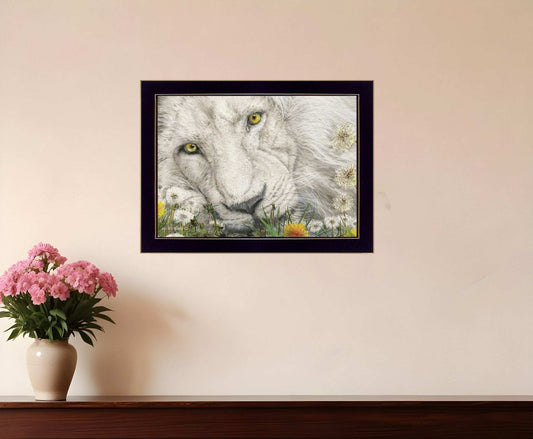 Dandy Lion 1 Black Framed Print Wall Art - Homeroots - Flyclothing LLC