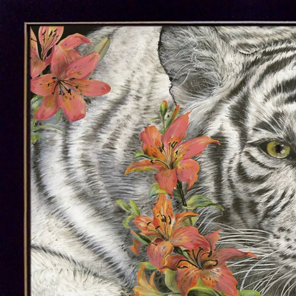 Tiger Lily 1 Black Framed Print Wall Art - Homeroots - Flyclothing LLC