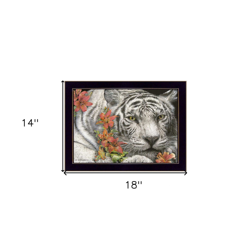 Tiger Lily 1 Black Framed Print Wall Art - Homeroots - Flyclothing LLC
