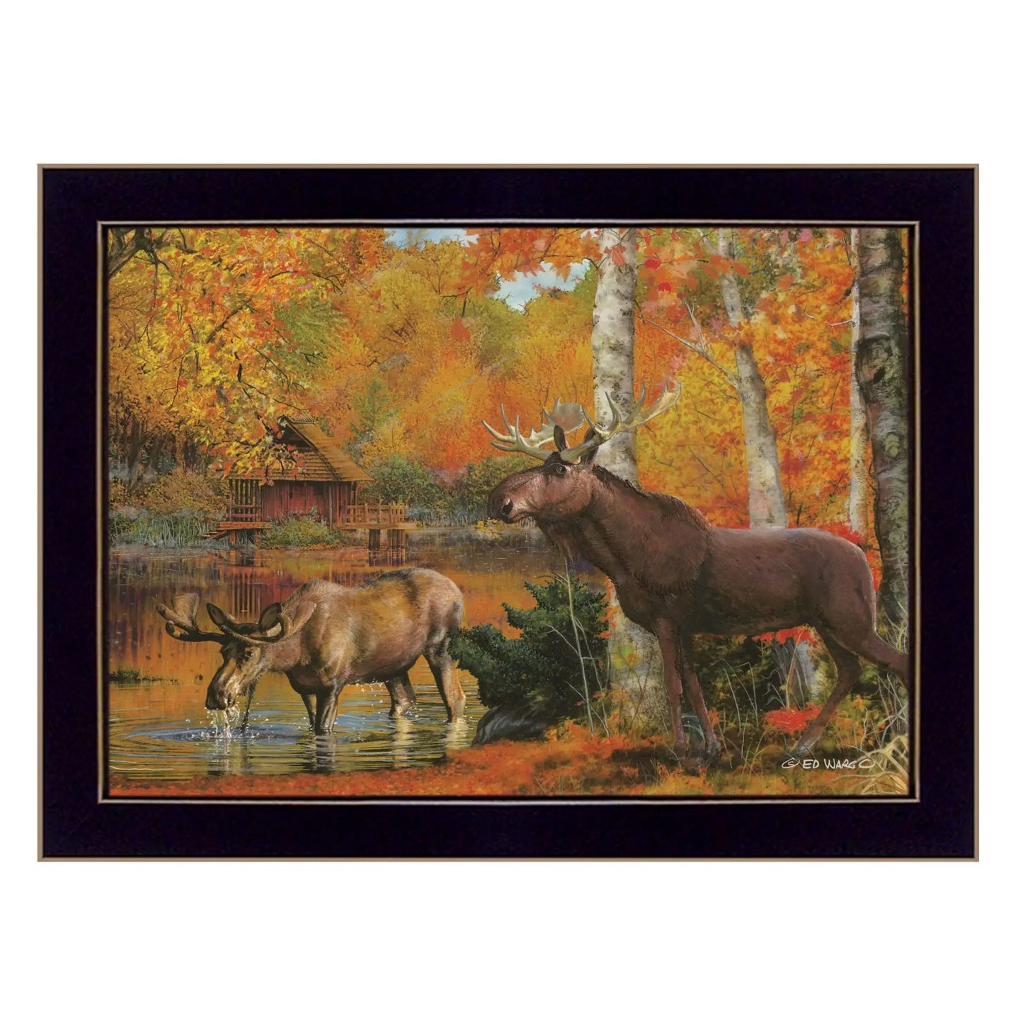 Peaceful Retreat 1 Black Framed Print Wall Art - Homeroots - Flyclothing LLC