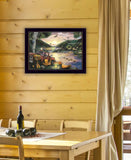 Lakefront Camping I 1 Black Framed Print Wall Art - Homeroots - Flyclothing LLC