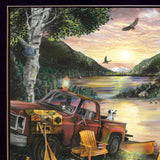 Lakefront Camping I 1 Black Framed Print Wall Art - Homeroots