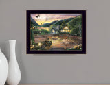 Lakefront Camping II 1 Black Framed Print Wall Art - Homeroots