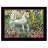 Rainbow Unicorn 1 Black Framed Print Wall Art - Homeroots - Flyclothing LLC