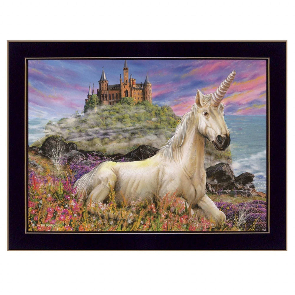 Royal Unicorn 1 Black Framed Print Wall Art - Homeroots - Flyclothing LLC