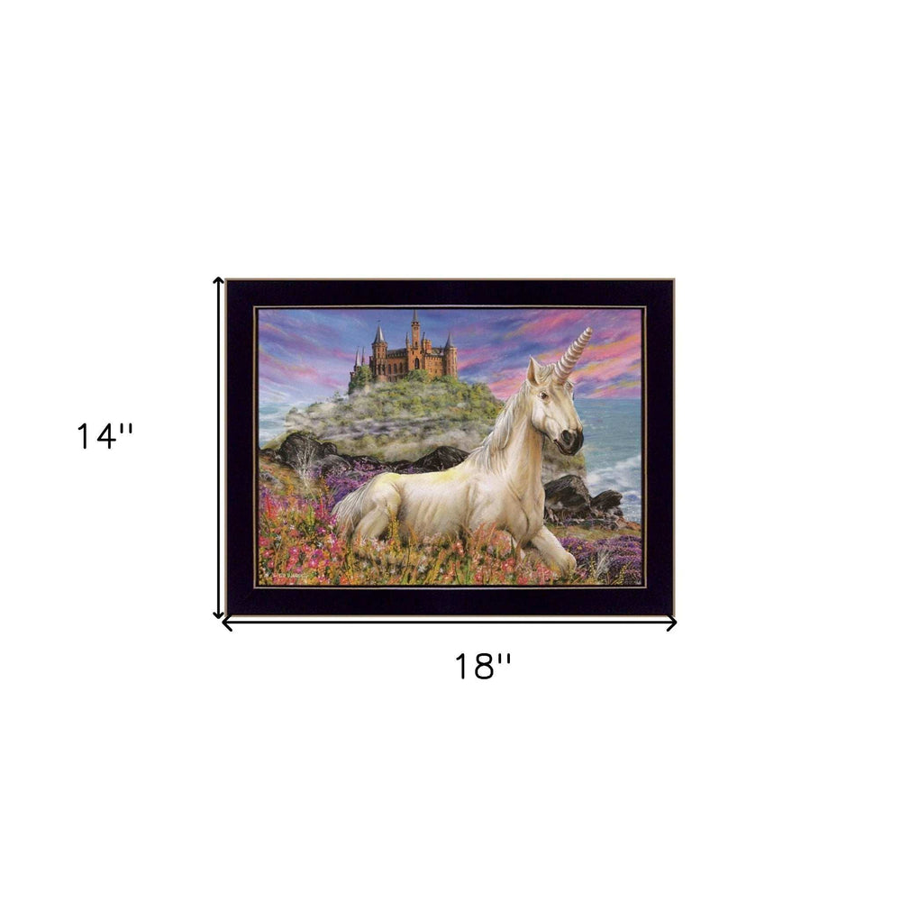 Royal Unicorn 1 Black Framed Print Wall Art - Homeroots - Flyclothing LLC