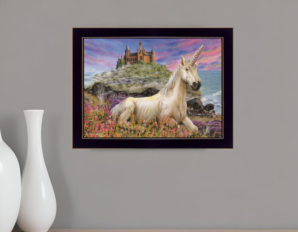 Royal Unicorn 1 Black Framed Print Wall Art - Homeroots