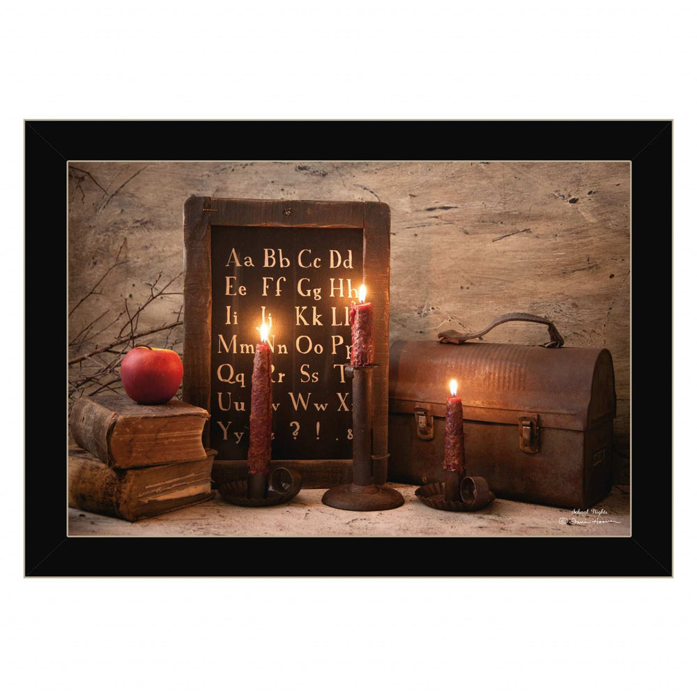 School Nights 1 Black Framed Print Wall Art - Homeroots - Flyclothing LLC