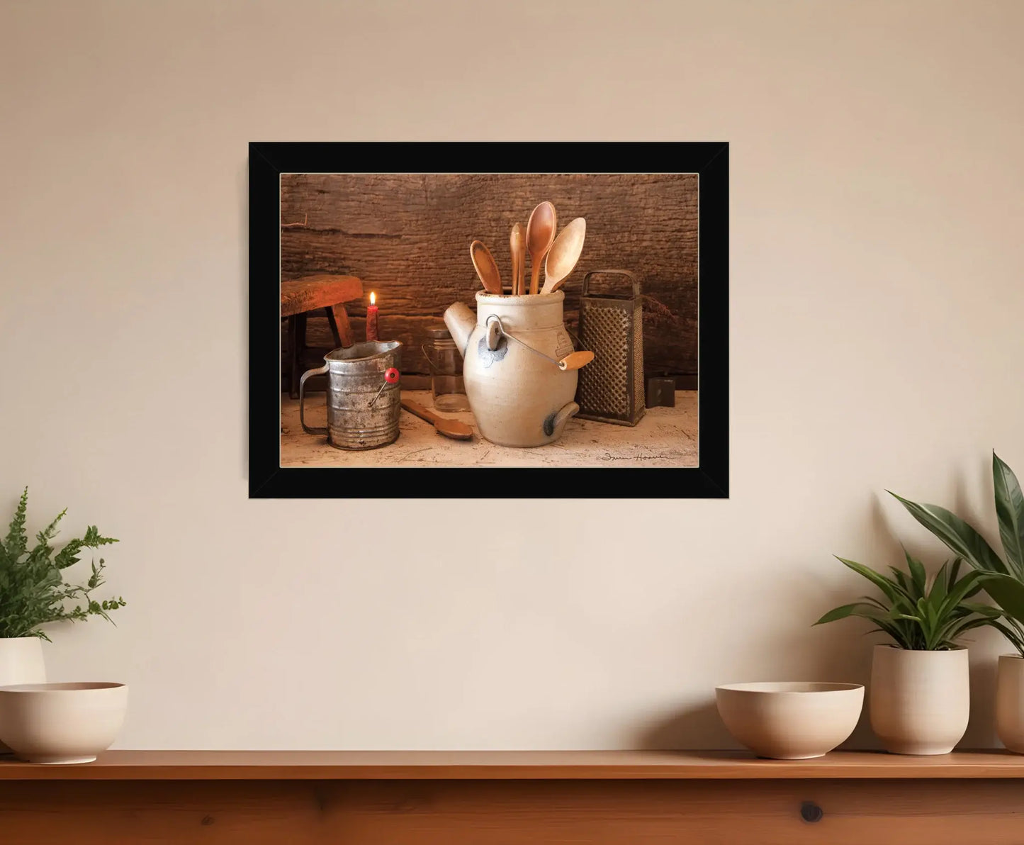 Grandmas Kitchen Tools 1 Black Framed Print Kitchen Wall Art - Homeroots - Flyclothing LLC